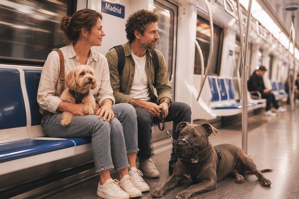 You are currently viewing Can I Take the Metro With a Dog in Madrid? Rules for Metro, Bus and Train